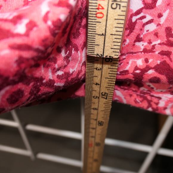 Faded Glory Maxi Dress Womens 2X Pink Abstract T Shirt Crochet Boho Flowy - Picture 9 of 11